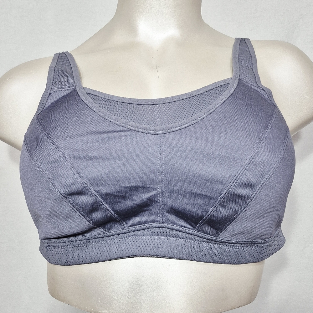 42D Wingslove Wireless‎ Sports Bra Non-Padded Sport Bra Bounce Control Gray NWT